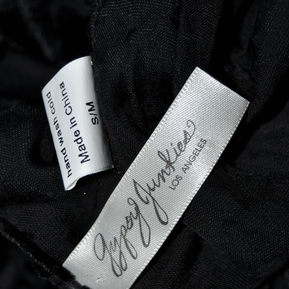 GYPSY JUNKIES Blossom Velvet Black Tunic Top [D8] - Picture 7 of 8